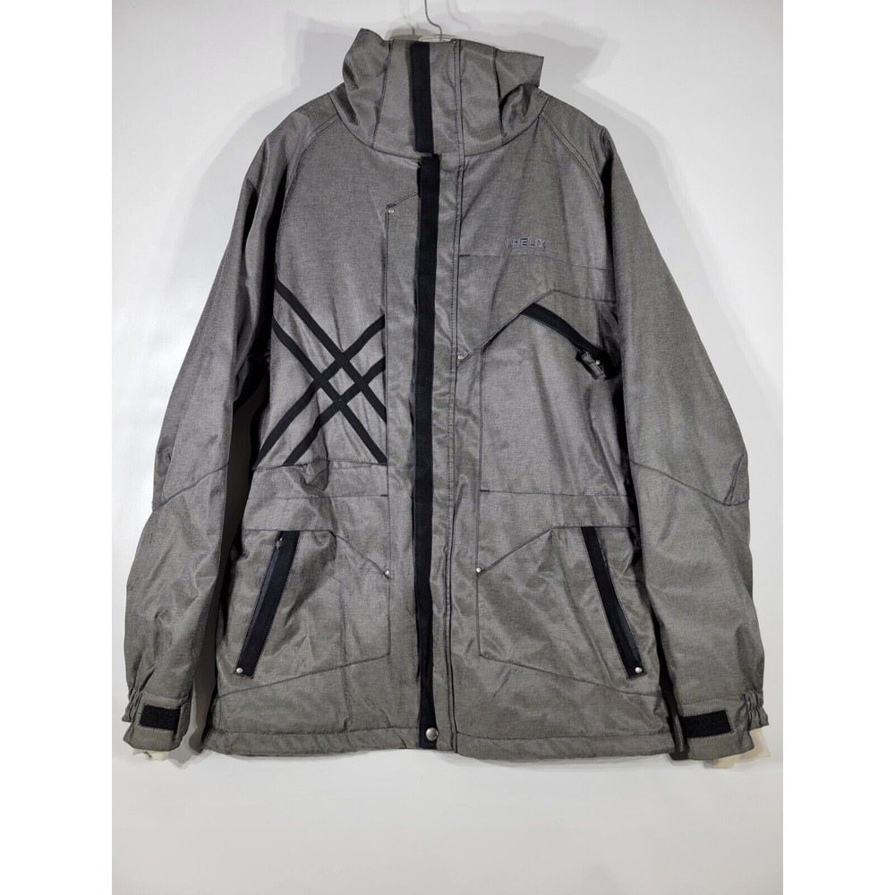 HELIX Unisex Snowboard/Ski Hooded Winter Jacket Coat Gray Size MED